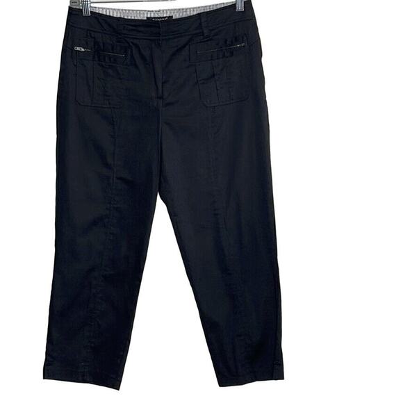 SANDRO‎ SPORTSWEAR BLACK CROPPED PANTS SIZE 10 - Picture 1 of 6